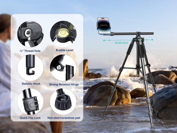 Elitehood iPhone Tripod for Overhead Video Recording [Heavy Duty & - Image 8