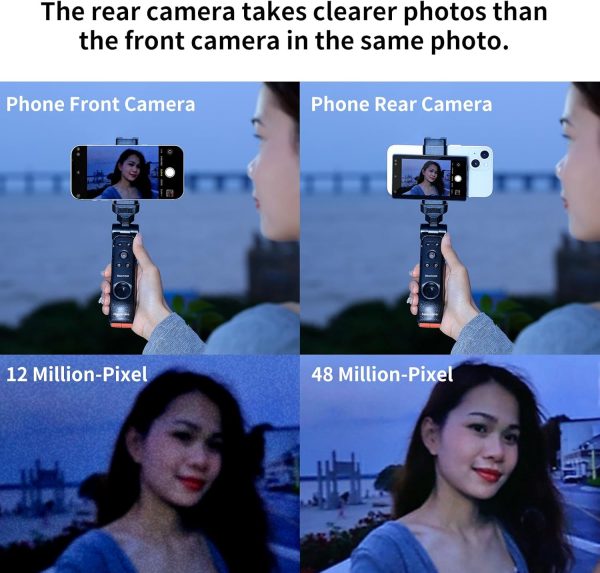 Newmowa Phone Vlog Selfie Monitor Screen, Magnetic Phone Holder Clip Mount, - Image 4