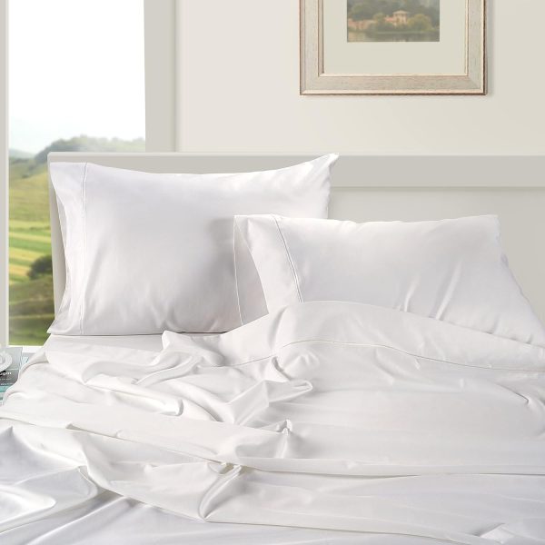 LANE LINEN 100% Egyptian Cotton Sheets Queen Size - 1000 Thread Count White - Image 3