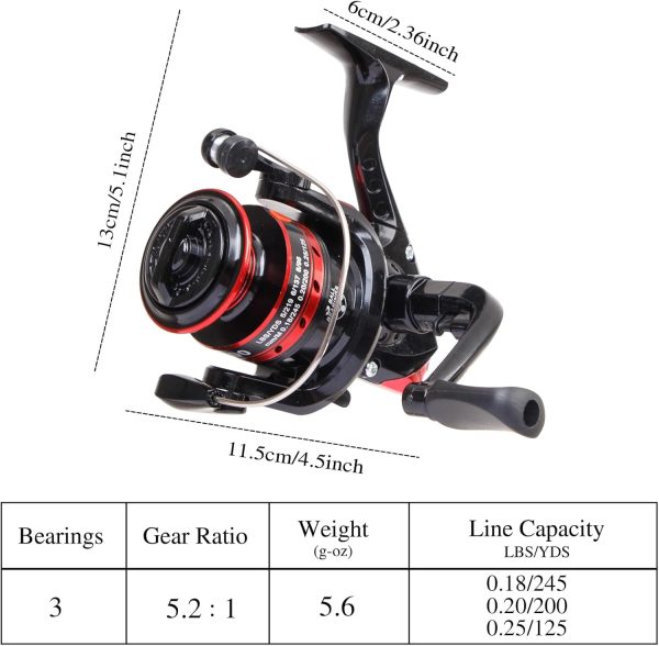 I00000 Fishing Rod and Reel Combos with Fiberglass Telescopic Fishing Pole - Image 5