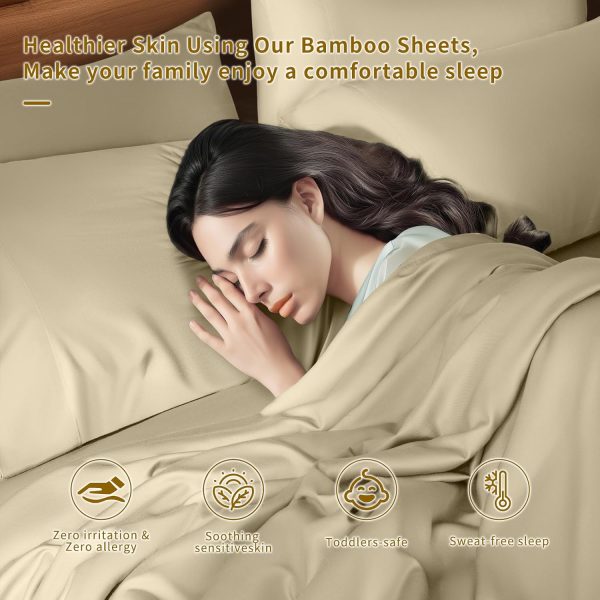 Shilucheng 6 Piece Queen Sheet Sets, Cooling Sheets, Blend Rayon Derived - Image 3