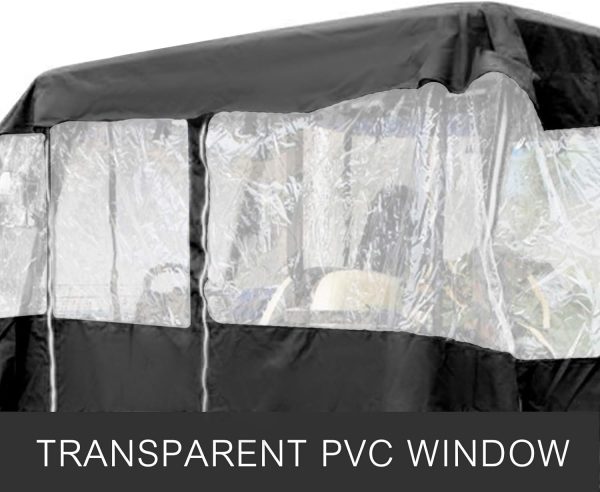 Happybuy Golf Cart Enclosure, 4-Person Golf Cart Cover, 4-Sided Fairway - Image 4