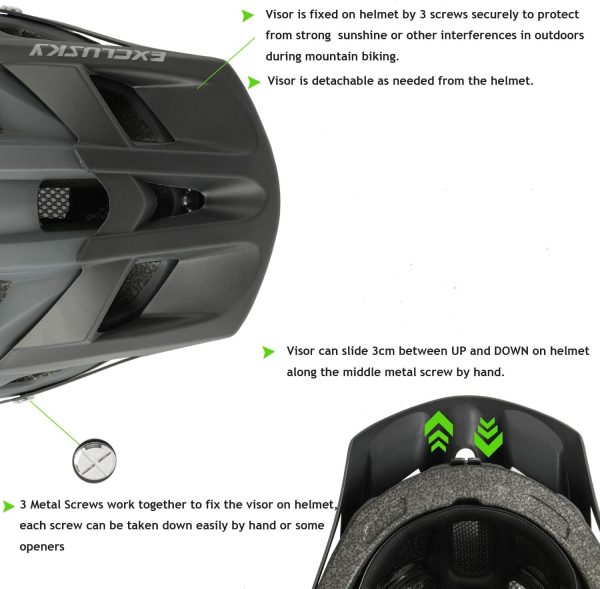 Exclusky Bike Helmet Mountain Bike Helmet for Adults Lightweight MTB - Image 5