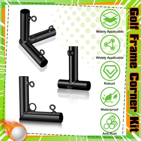 Blulu 10 Pieces 1'' Golf Frame Corner Kit DIY Canopy Fittings Kit with - Image 5