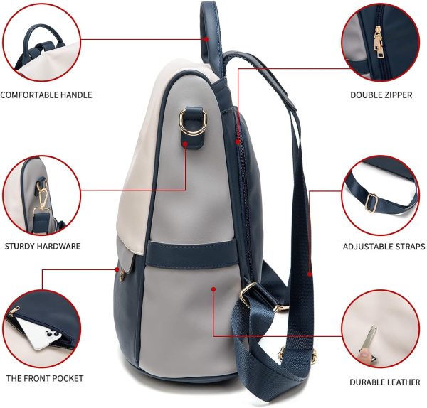 CHERUTY Women Backpack Purse PU Leather Anti-theft Casual Shoulder Bag - Image 5