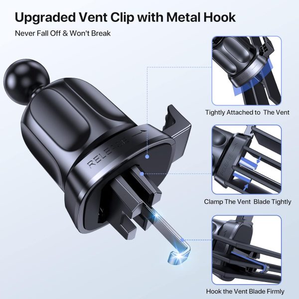Miracase 3-in-1 Car Phone Holder Mount, Universal Cell Phone Holders for - Image 7