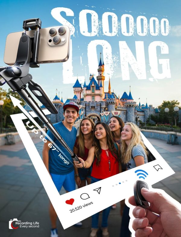 LISEN Selfie Stick for iPhone fit iPhone Tripod Stand for iPhone Tripod for - Image 4