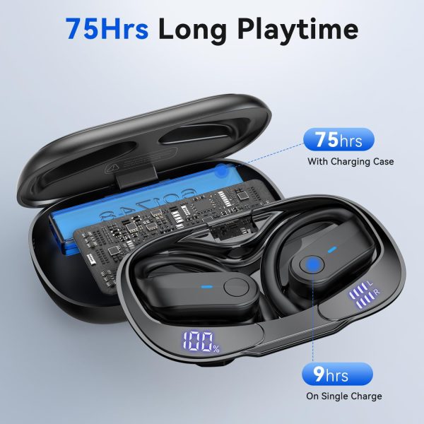 Wireless Earbuds Bluetooth Headphones 75Hrs Playtime Sport Earbuds Noise - Image 2