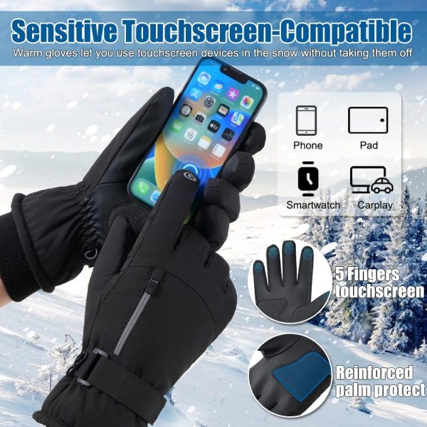 Winter Gloves for Men Women -30℉ Cold Weather Gloves Warm Waterproof Gloves - Image 7