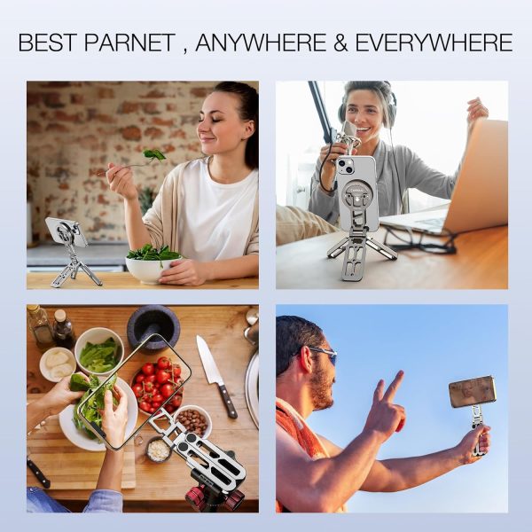 Magnetic Pocket Phone Tripod Foldable Compatible with Magsafe for iPhone - Image 7