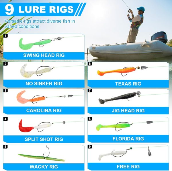 Fishing Lures, 236Pcs Tackle Box with Tackle Included, Crankbaits, Spoon, - Image 6