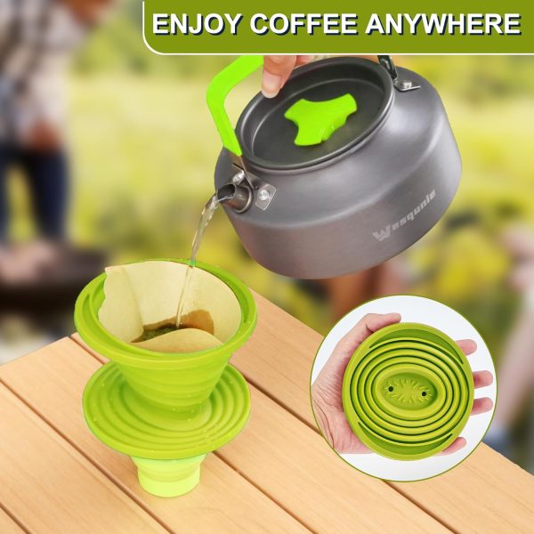 Camping Cooking Cookware Mess Kit - Non-Stick Lightweight Pot Pan Kettle - Image 5