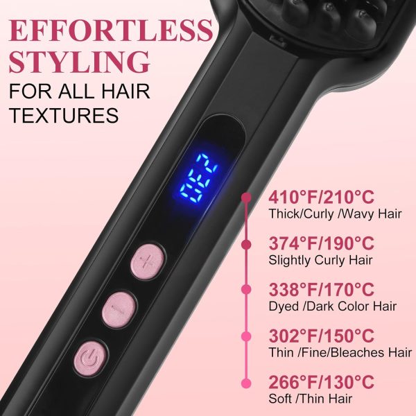 Hair Straightener Brush, Hair Straightener Comb Straightening Brush with - Image 6