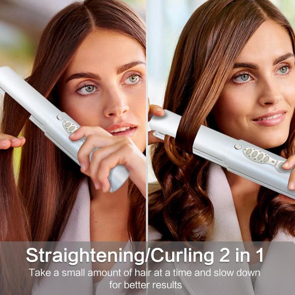 Cordless Curling Iron Titanium Portable Flat Iron Travel Curling Wand - Image 3