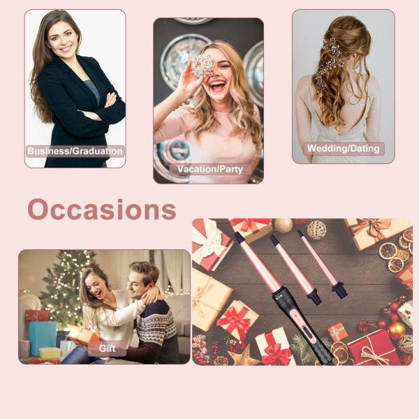 Curling Iron Wand Set, Curling Wand 3 in 1 Hair Curling Wands - Image 7