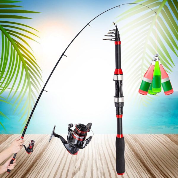 I00000 Fishing Rod and Reel Combos with Fiberglass Telescopic Fishing Pole - Image 7