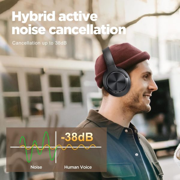 Noise Cancelling Headphones: Wireless Over Ear Bluetooth Headphones with - Image 2