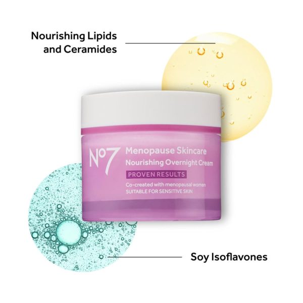 No7 Menopause Skincare Nourishing Overnight Cream - Hydrating Hyaluronic - Image 3