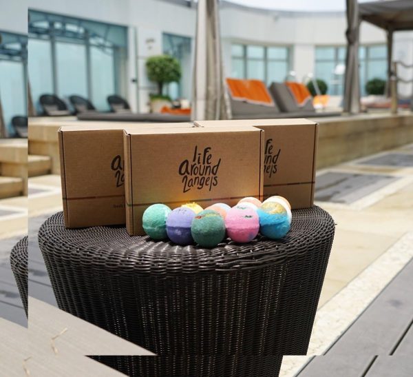 LifeAround2Angels Bath Bombs Gift Set 12 USA made Fizzies, Shea & Coco - Image 7