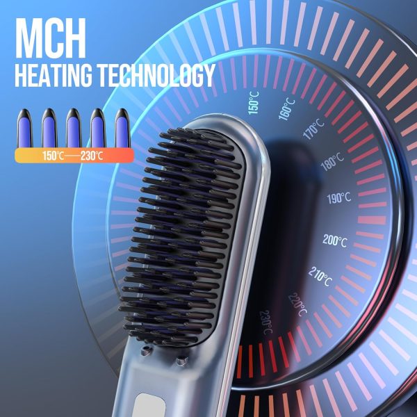 Cordless Hair Straightener Brush-2024PRO Portable Rechargeable - Image 5