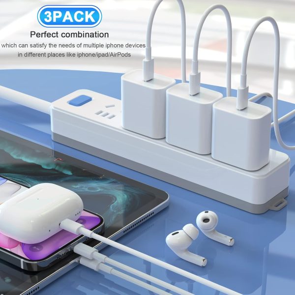 Phone Charger iGENJUN 3 Pack 20W PD USB C Wall Fast Charger Adapter with 3 - Image 6
