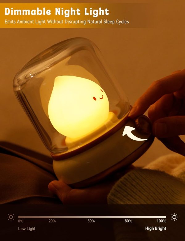 Cute Chibi Flame Lamp,Cozy Lights Mimics Flickering Flame Effect Amber - Image 3