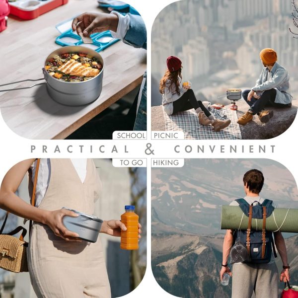 Lixada Camping Pot Stainless Steel Camping Cook Pot 1.5L Camping Cooking - Image 10