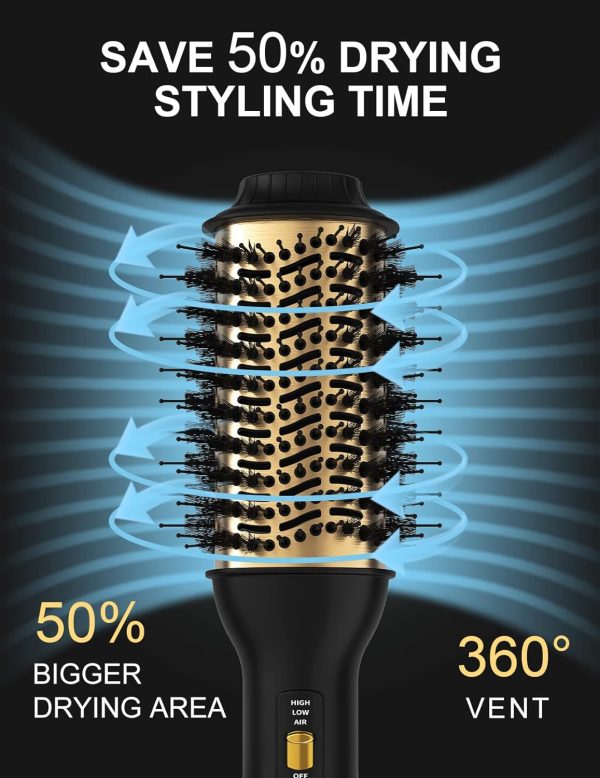 LANDOT Hair Blow Dryer Brush and Volumizer, One-Step Hot Air Brush for - Image 4