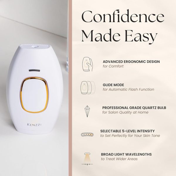 Kenzzi IPL Hair Removal Handset for Women & Men: Pain-Free & Long-lasting - Image 4