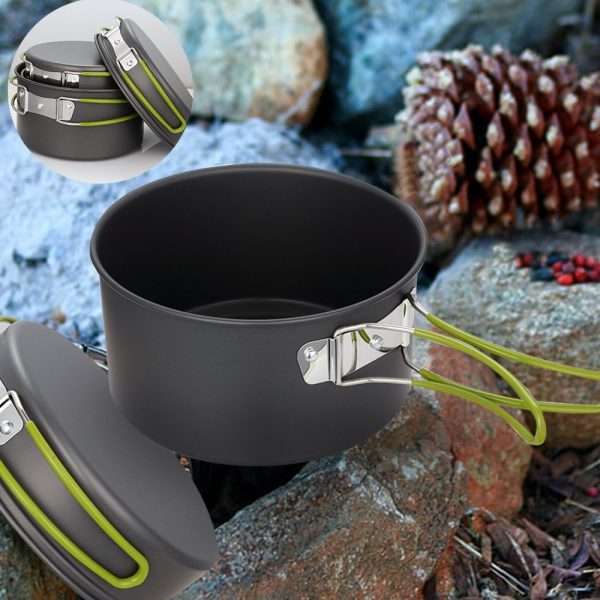 Gutsdoor Camping Cookware Set Camping Gear Campfire Utensils Non-Stick - Image 7