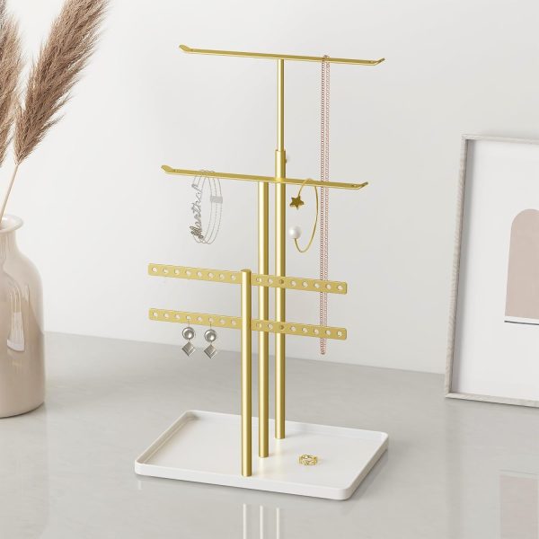 Jewelry Holder Organizer Stand - Adjustable Jewelry Tree 17.5" Height - Image 3