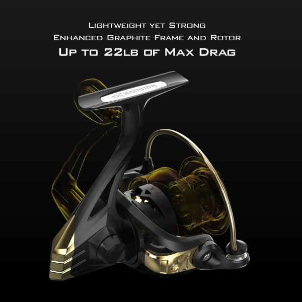 KastKing Valiant Eagle Gold Spinning Reel - 6.2:1 High-Speed Gear Ratio, - Image 4