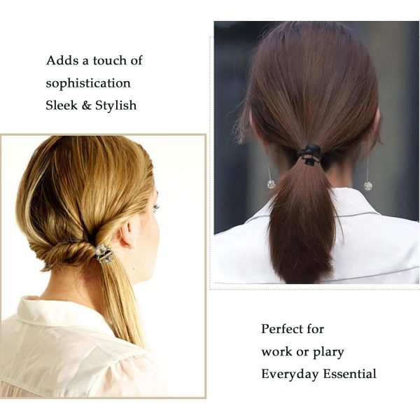 4pcs Metal Skull Hair Ties Hair Scrunchies for Women Girls, Elegant Y2K - Image 6