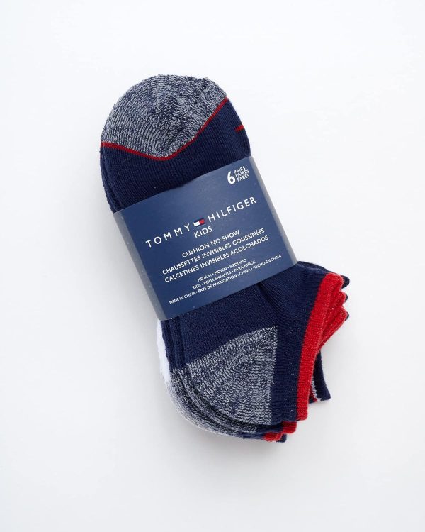 Tommy Hilfiger Boys No Show Socks - 6 Pack Soft Cotton Blend Cushion - Image 2