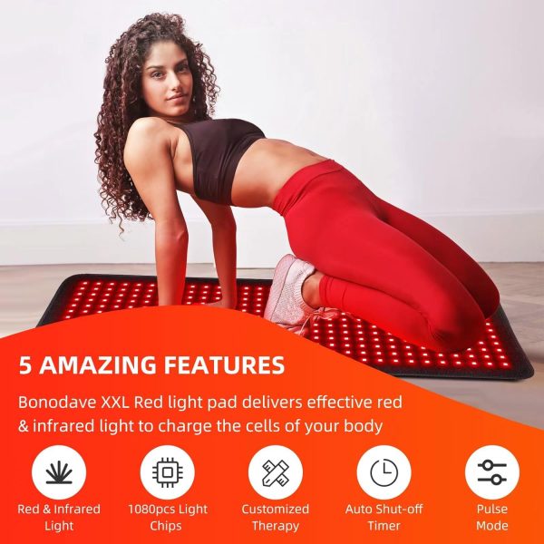 Red Infrared Light Therapy Mat for Body, 31.75" x 11.5" Red Light Pad - Image 5