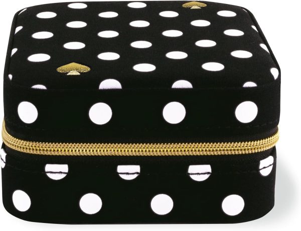 kate spade new york Small Travel Jewelry Case, Black Dotted Jewelry Box to - Image 4
