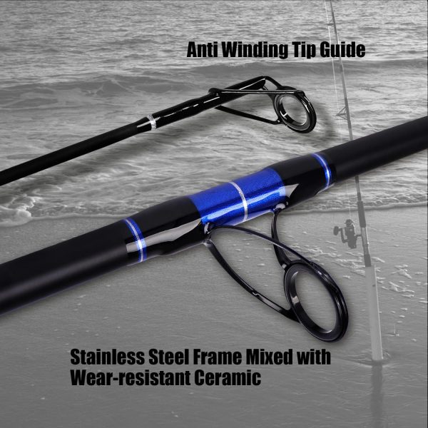 Fiblink Surf Spinning Fishing Rod Carbon Travel Surf Rod 2 Piece/3 Piece/4 - Image 3