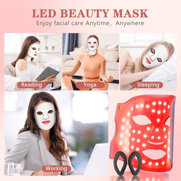7 Colors Led Face Mask Light Therapy,Red Light Therapy for Face,Red Light - Image 2