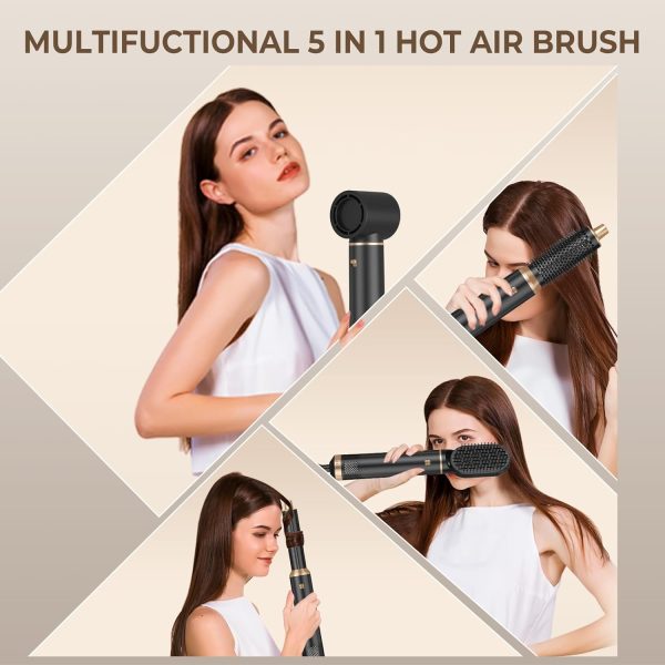 Blow Dryer Brush, Hair Dryer Brush Air Curler Air Curling Wrap Styler, - Image 5