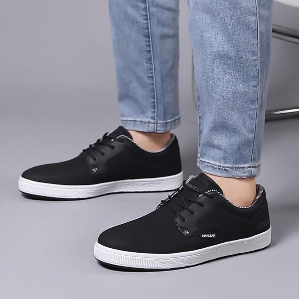 Mens Casual Oxfords Fashion Sneakers Soft Comfortable Lace-Up Dress Shoes - Image 8