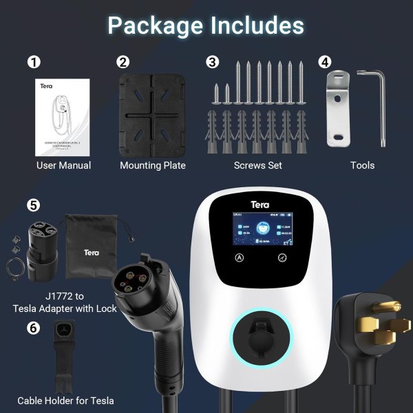 Tera for Tesla Electric Vehicle (EV) Charger: Level 2 J1772 2024 Fully - Image 7