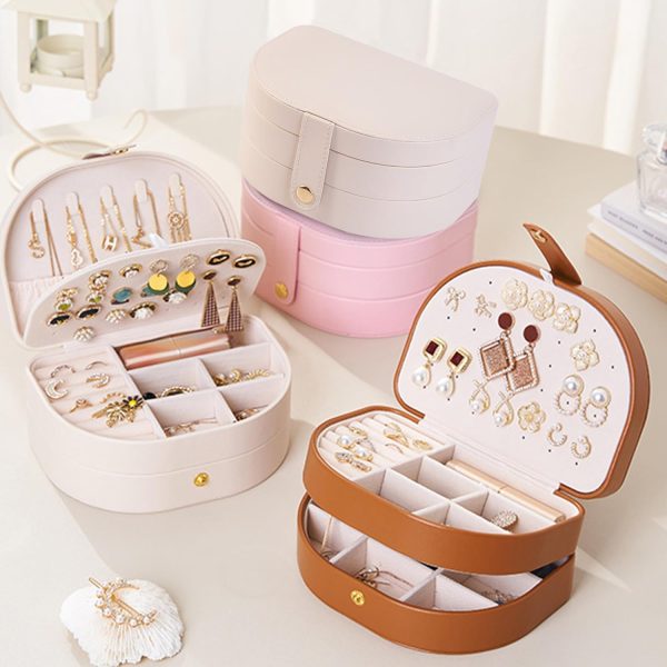 Travel Jewelry Case, PU Leather Small Jewelry Box,Travel Jewelry Organizer - Image 7