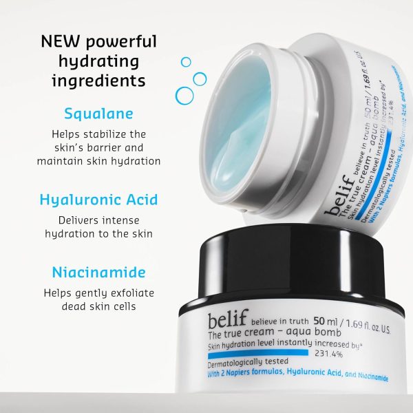 belif The True Cream Aqua Bomb | New & Improved | Hydration in 10 Seconds | - Image 3