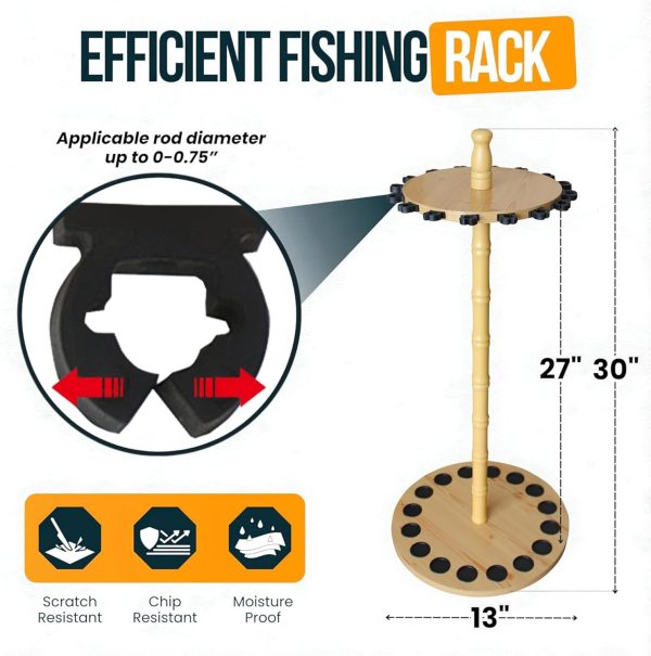 Rush Creek Creations | Fishing Rod Holder for 16 Rods, Fishing Pole Holder - Image 3