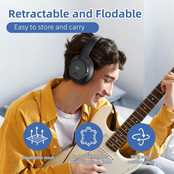 Active Noise Cancelling Headphones, Wireless Headphones Over Ear Bluetooth - Image 5