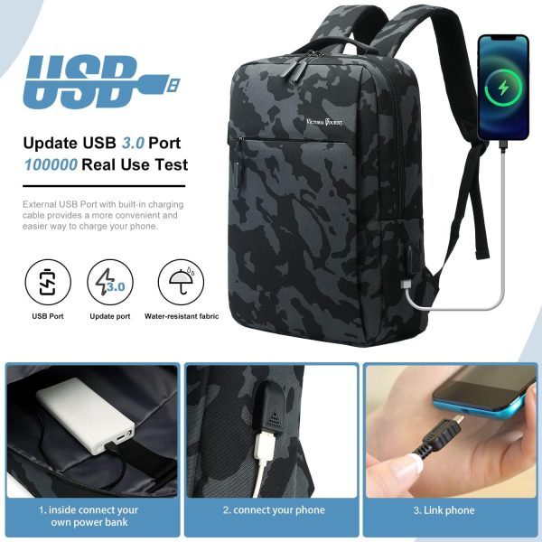 Victoriatourist Camo Backpack, Camouflage Travel Laptop Backpack, - Image 3