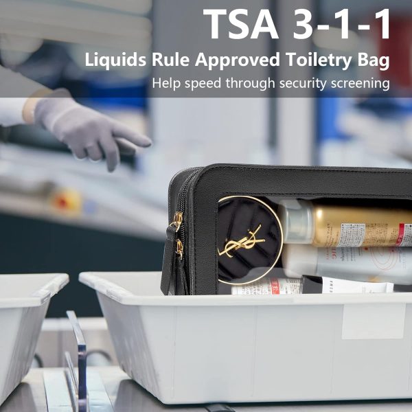LETGO Clear Makeup Bags, TSA Approved Toiletry Bag with Zipper, Clear - Image 3