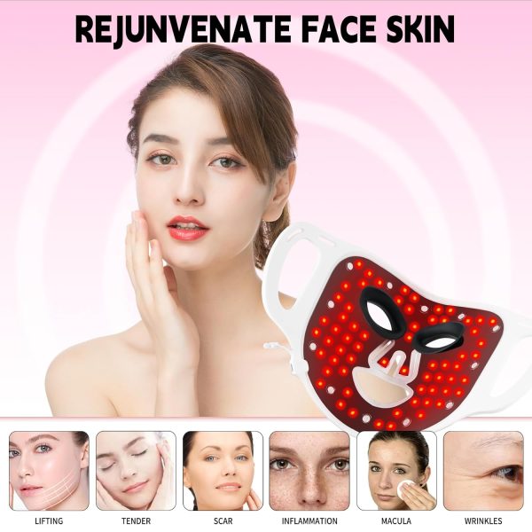 Red Light Therapy Face Mask, 660nm Red & 850nm Near Infrared, Rejuvenating, - Image 2
