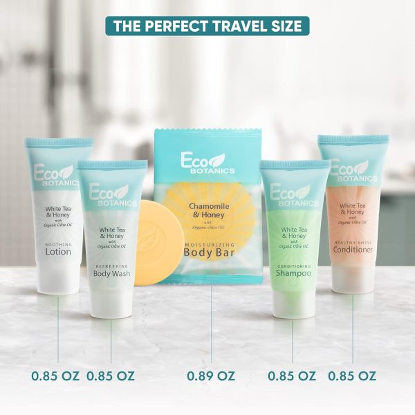Eco Botanics Hotel Soaps & Toiletries Bulk Set | 0.85oz Hotel Shampoo & - Image 5