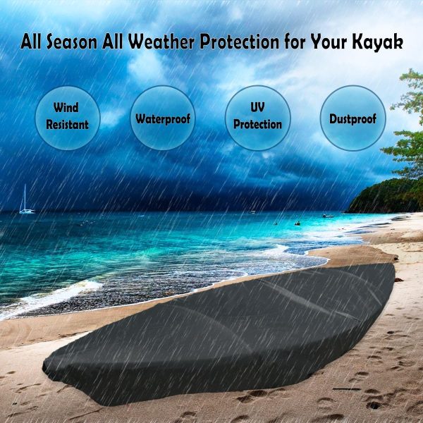 Kayak Cover, 420D Waterproof Dustproof UV Protection Kayak Covers for - Image 4